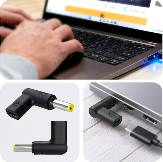 3MK USB-C Universeller Laptop-Ladegerät 65W 20V für Acer / Sony / Universal ohne Netzkabel