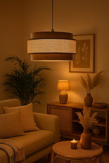 SteweHome LED Κρεμαστό Φωτιστικό 28x14x51εκ.