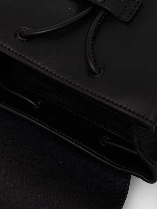 Flap Γυναικεία Flap Τσάντα από Συνθετικό Δέρμα Μαύρη