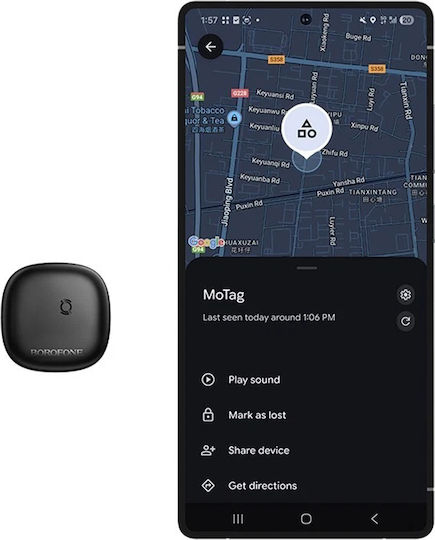 Borofone BC105 Google Find Hub Black