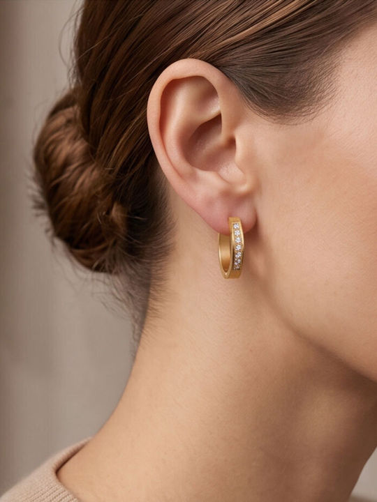 Touch Earrings Hoops Made of Steel 38 255 Silver Touch Earrings Hoops Made of Steel 38 255 Silver