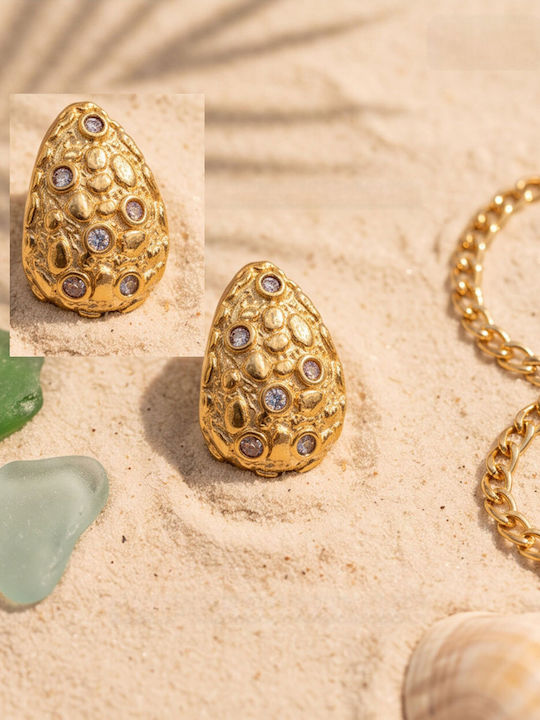 Touch Earrings Made Of Gold Plated Steel 39 017 Gold Touch Earrings Made Of Gold Plated Steel 39 017 Gold