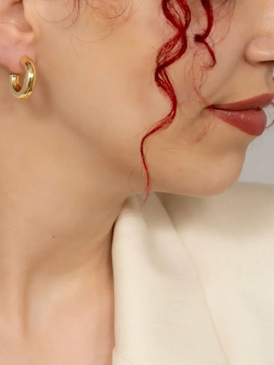 Gold Hoop Earrings 9K