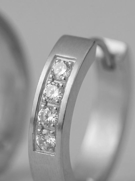 Touch Earrings Hoops Made of Steel 38 255 Silver