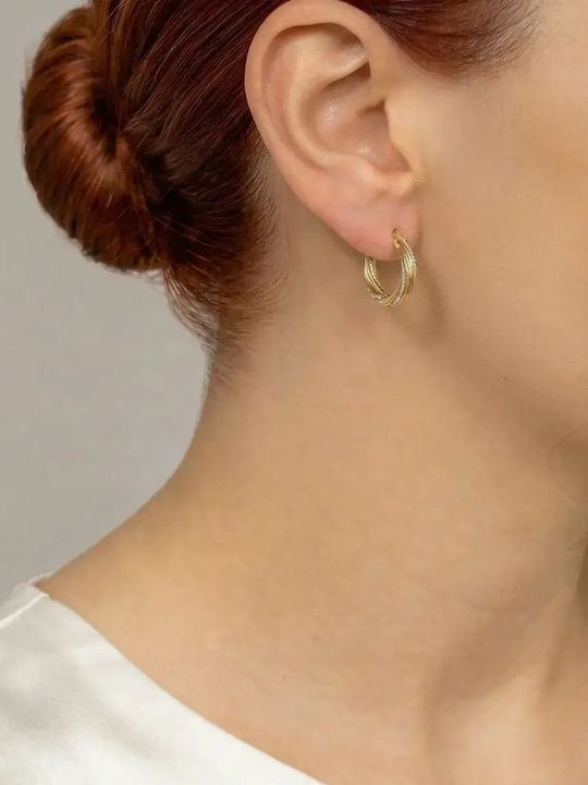 Ohrringe Ohrhänger aus Weißgold 9K mit Diamant