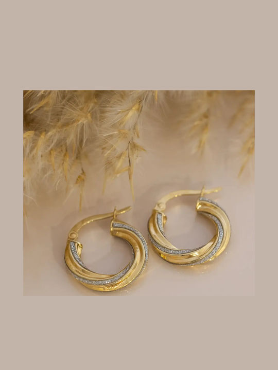 Ohrringe Ohrhänger aus Weißgold 9K mit Diamant