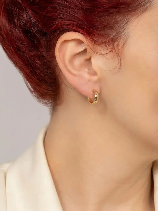 Single Gold Hoop Earring 9K