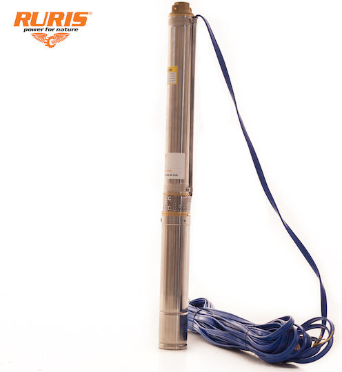 Ruris Aqua 690 – 370 W Pompa De Apă Submersibilă Pentru Foraj 14 Etape 60 M Înălțime De Refulare 25 M Cablu