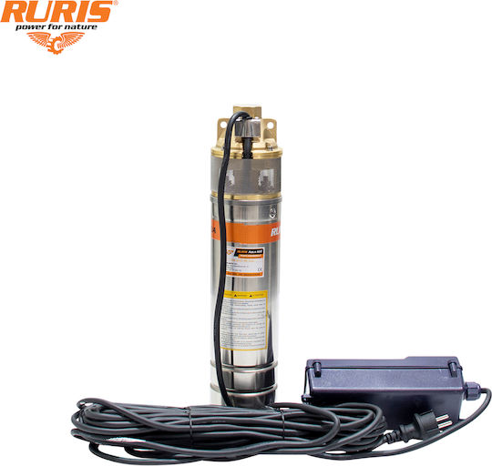 Ruris Aqua 104 – 1100 W Pompa de Apă Submersibilă Pentru Foraj Cap De Livrare 100 M Cablu 30 M Panou De Control Inclus