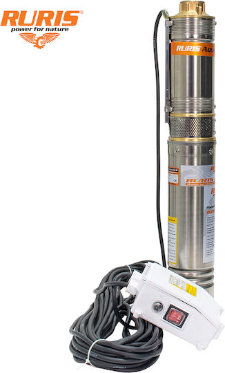Ruris Aqua 101 – Pompa De Apă Curată Submersibilă 750 W Cap De Livrare 60 M Paletă Din Bronz Panou De Control