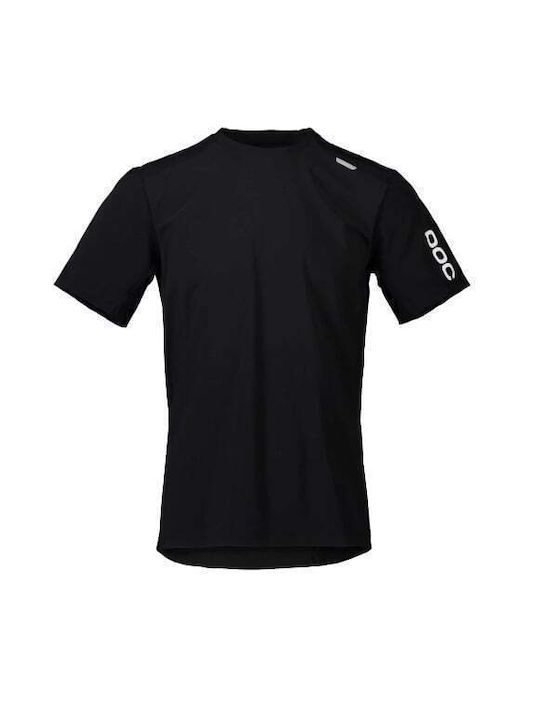 Poc Bărbați Mâneci scurte Tricou de ciclism Negru