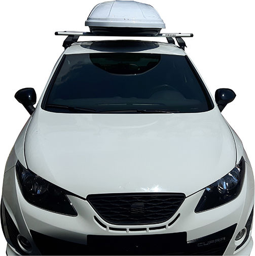 Menabo Kit Aluminum Roof Bars Legs Roof Rack Mania 400lt Seat Ibiza 3 Doors 2008+ 3 Pieces