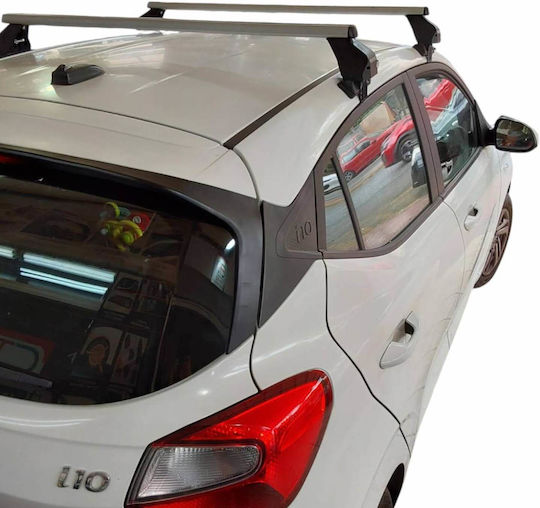 Menabo Car Roof Bars Roof Box Omega Aluminum Locks Hyundai I10 5D 2 Pieces Mb.hi10.03