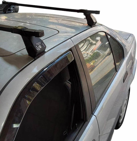 Hermes Car Roof Bars Baggage Carrier Metal Black with Lock BMW Series 3 E36 1991 1997 2 Pieces