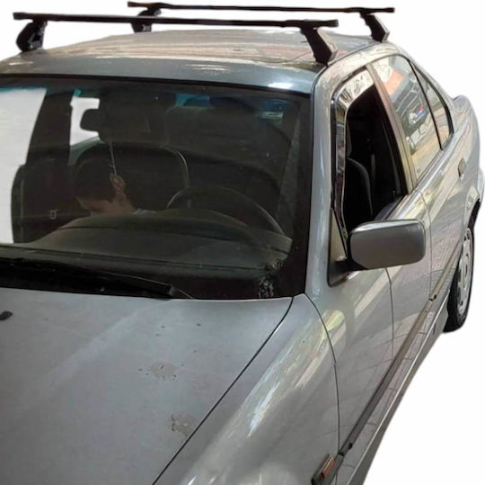 Hermes Car Roof Bars Baggage Carrier Metal Black with Lock BMW Series 3 E36 1991 1997 2 Pieces