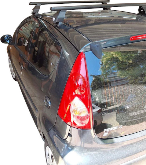 Menabo Car Roof Bars Roof Rack Menabo Tema– Iron – Locks Peugeot 107 5D 2005-2014 2 Pieces Mb.peugeot107.01
