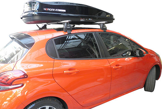 Nordrive Kit Aluminum Bars Legs Roof Rack D-box 430 Nordrive Peugeot 208 5d 2012-2019 3 Pieces Car Roof Bars p208.04