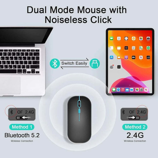 Techsuit WKM1 Ασύρματο Bluetooth Σετ Πληκτρολόγιο & Ποντίκι International English