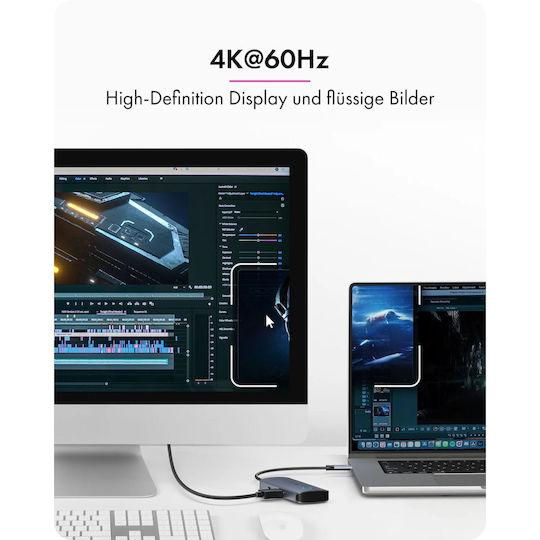 Icy Box Spade Dock 4081 USB-C Докинг станция с HDMI 4K PD