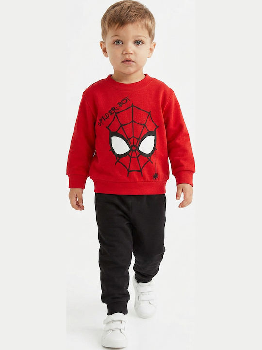 Kids Sweatpants Set With Red Top