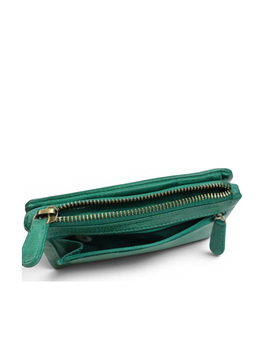 Large Leather Women's Wallet Green