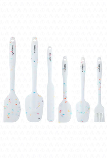 SteweHome Silicone Cooking Utensil Set 6 Pieces White