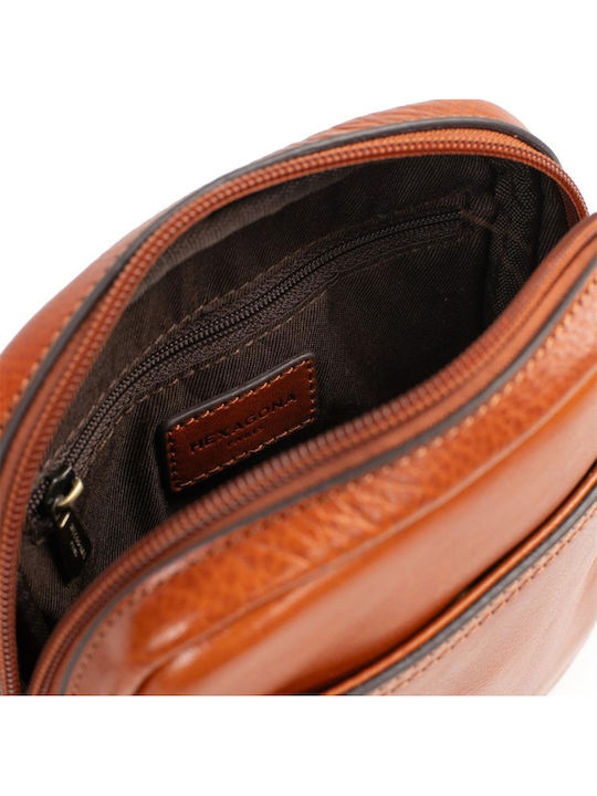 Leder Herren Tasche Schulter Crossbody Tabac Braun