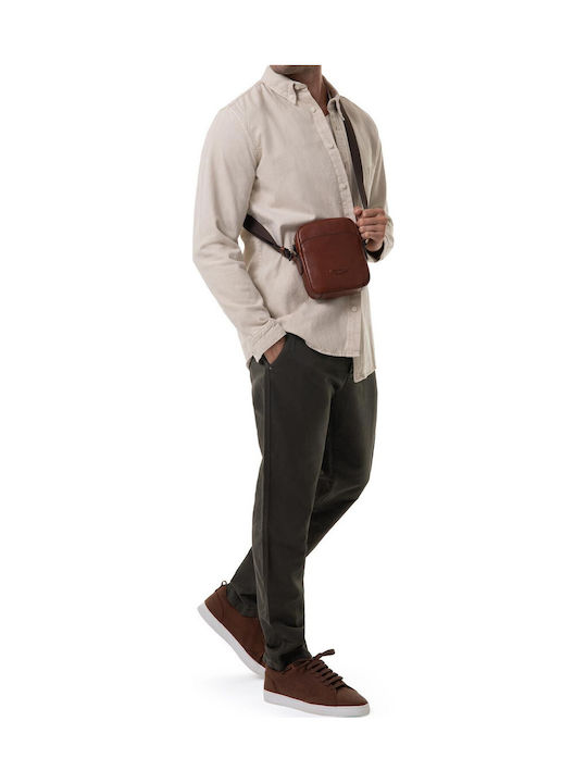 Geantă De Umăr / Tip Crossbody Pentru Bărbați Din Piele Neagră 29574-01
