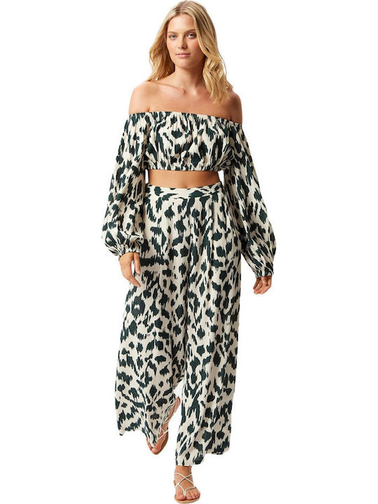 Damen Crop Top Grün ITJ12179_GRÜN