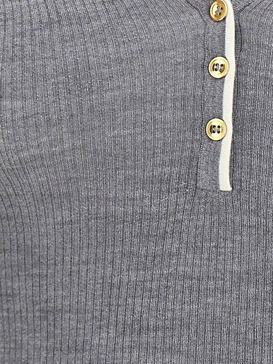 Damen Polo Bluse Grau