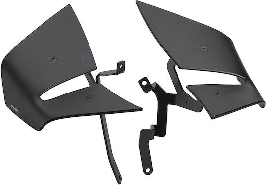 Side Spoilers D12 Matt Black Kawasaki Z1000 '16-'20 Z1100 Z1100 Se '26 22781j Puig