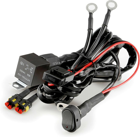 Lampa Lampa Moto Fog Lights Fog-X1 12V 20W 2123Lm 6000-6500K Φ76mm 4 LED Waterproof IP68 Wiring Mounts Φ24-26mm Set 2 Pcs 9158.1-LM 9158.1-LM