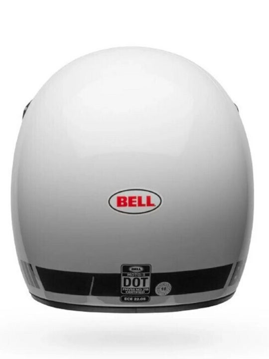 Bell Moto-3 Classic Gloss White Κράνος Μηχανής Motocross ECE 22.06 1250gr