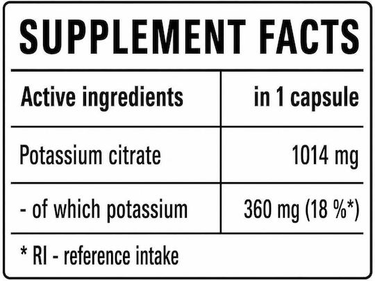 Immortal Nutrition Potasiu Citrat 360mg 90 Capsule Immortal Nutrition