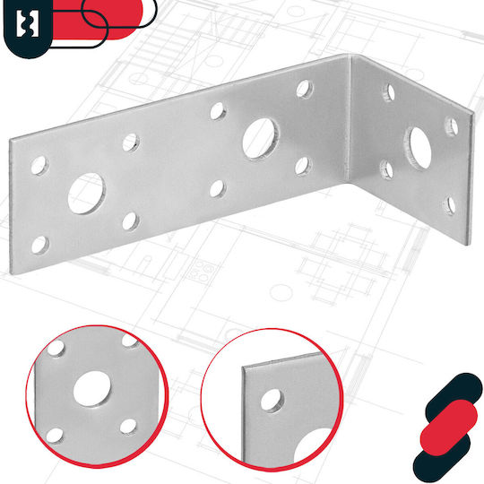Kotarbau Raft De Colț Robust Din Oțel Inoxidabil Gri 100x50mm
