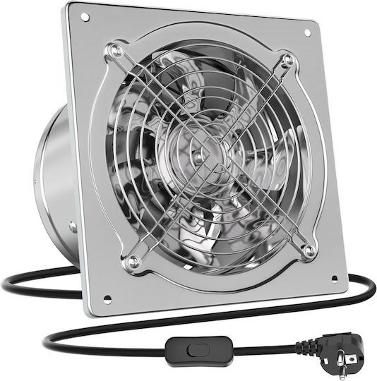 Microlink Ventilator de perete pentru baie gri