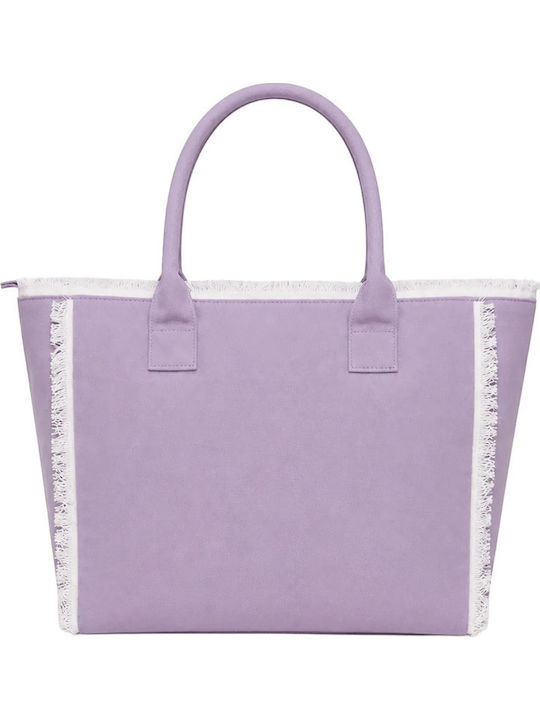 SugarFree Fabric Purple Beach Bag