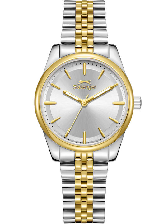 Slazenger Γυναικείο Ρολόι 32mm Μπαταρίας με Ασημί Ατσάλινο Μπρασελέ