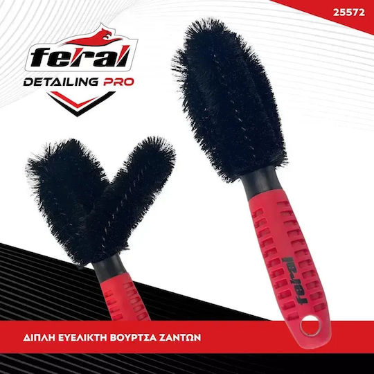 Auto-Reinigung Bürste Für Felgen Feral Detaling Pro Ergonomischer Griff 25cm
