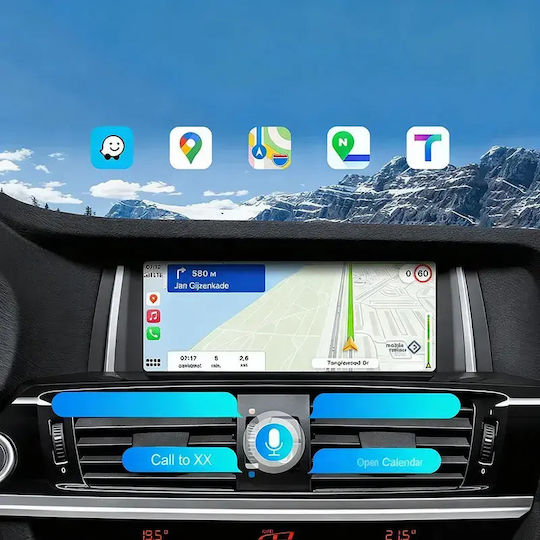 Adaptor Carplay Wireless Android Auto Box Bmw Mini Cic System 2 Camere Față Spate