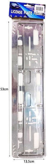 License Plate Frame Chrome Silver