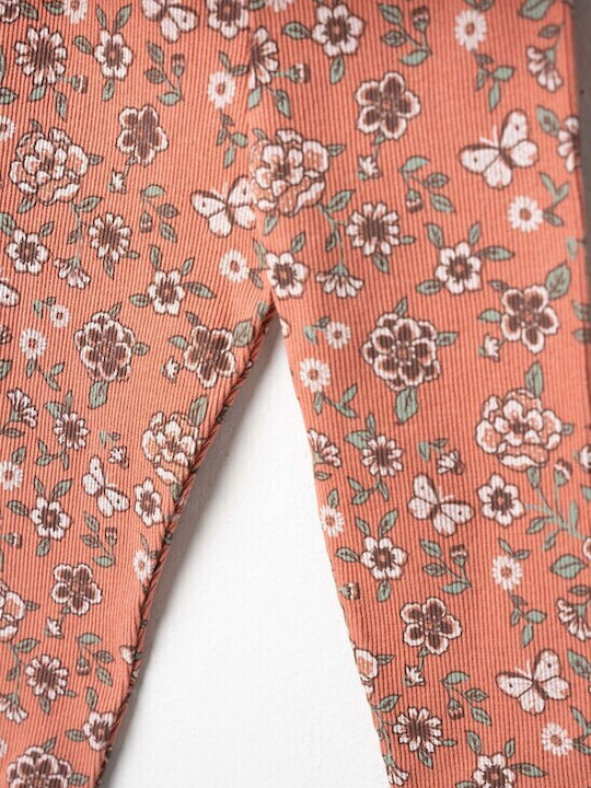 Kids Set with Leggings Summer 2 Pieces Pink Coral