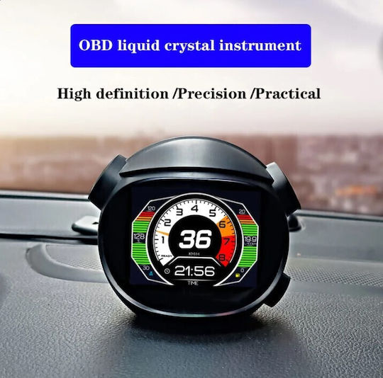 Roza K10 HUD OBD2 Display Car LCD Screen Speed RPM Temperature & DTC