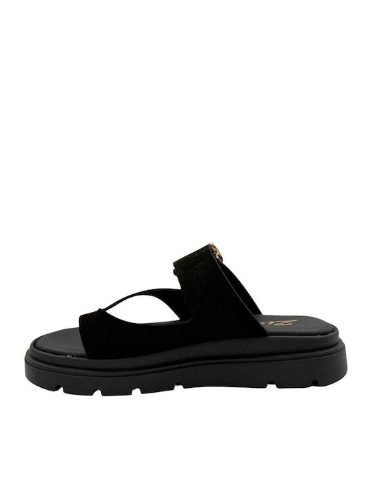Γυναικεία Σανδάλια Flatforms Μαύρα