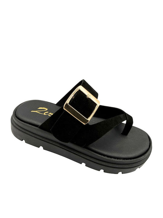 Γυναικεία Σανδάλια Flatforms Μαύρα