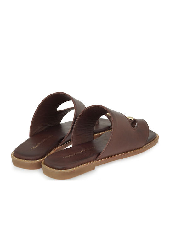 Sandale Casual Damă Din Piele Maro