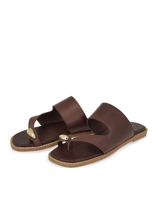 Sandale Casual Damă Din Piele Maro