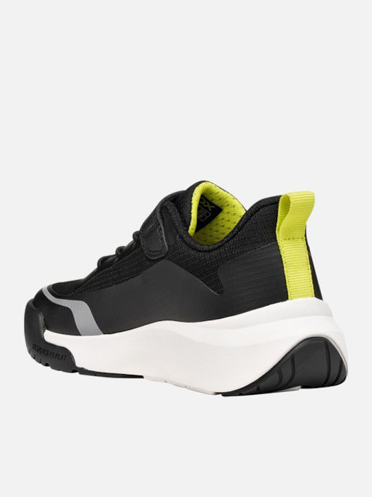 Παιδικά Sneakers Ανατομικά με Σκρατς Μαύρα