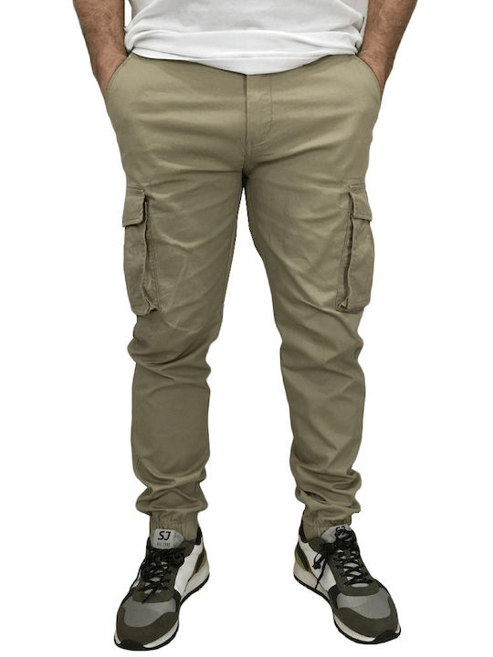 Trousers Cargo Elastic Beige