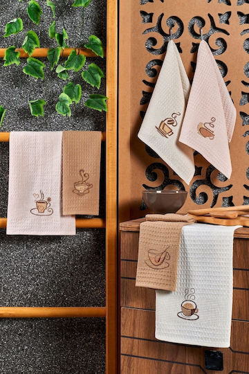 SteweHome Prosop De Bucătărie Din 100% Bumbac În Culoare Portocalie 40x60cm 6 Bucăți
